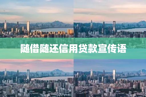随借随还信用贷款宣传语