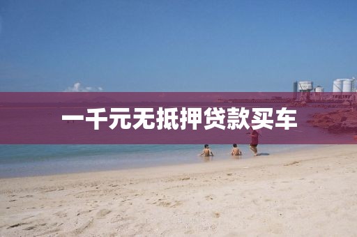 一千元无抵押贷款买车