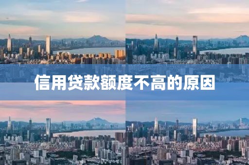 信用贷款额度不高的原因