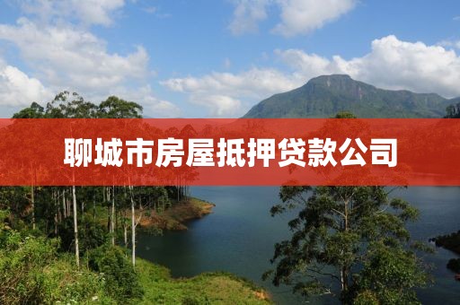 聊城市房屋抵押贷款公司