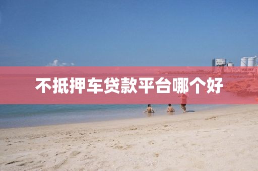 不抵押车贷款平台哪个好