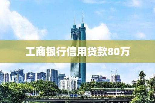 工商银行信用贷款80万