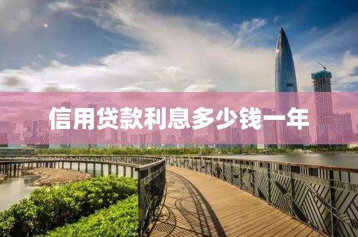 信用贷款利息多少钱一年