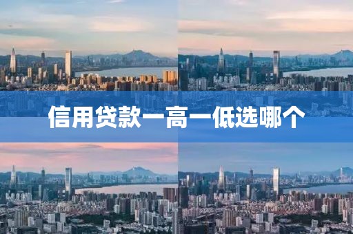 信用贷款一高一低选哪个
