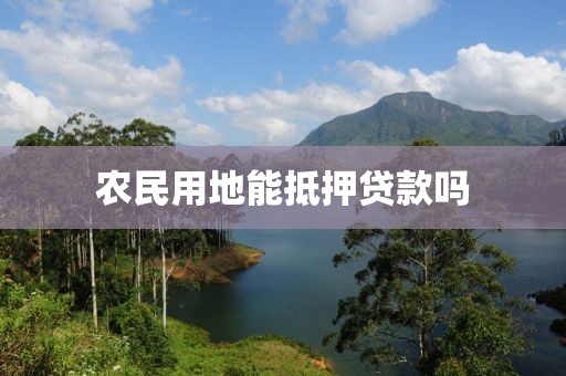 农民用地能抵押贷款吗