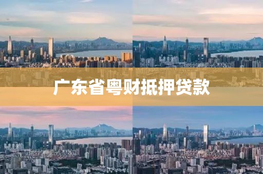广东省粤财抵押贷款
