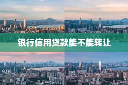 银行信用贷款能不能转让