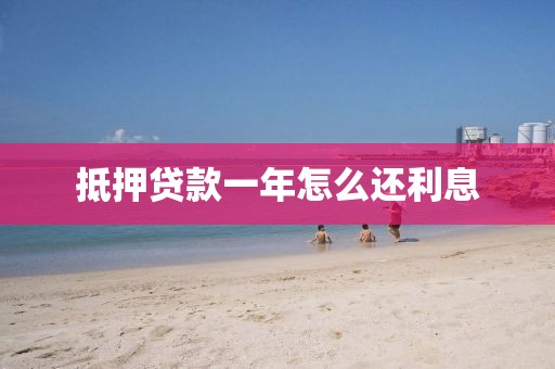 抵押贷款一年怎么还利息