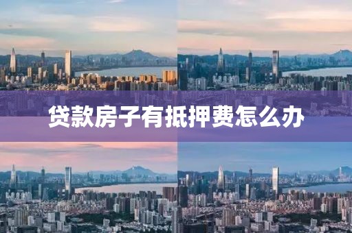贷款房子有抵押费怎么办