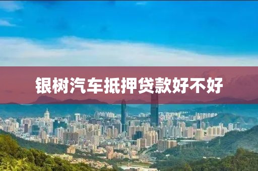 银树汽车抵押贷款好不好