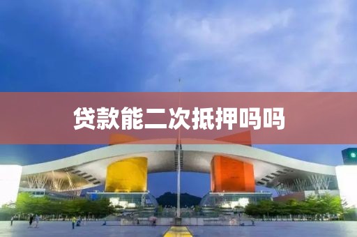 贷款能二次抵押吗吗