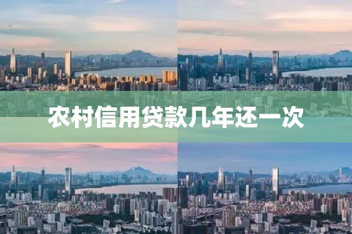 农村信用贷款几年还一次