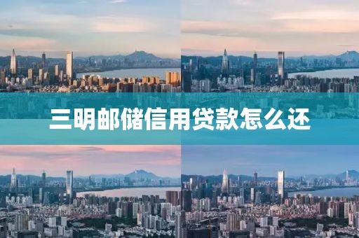 三明邮储信用贷款怎么还