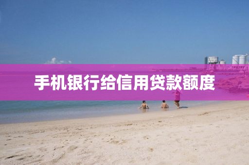 手机银行给信用贷款额度