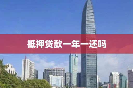 抵押贷款一年一还吗