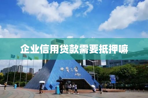 企业信用贷款需要抵押嘛