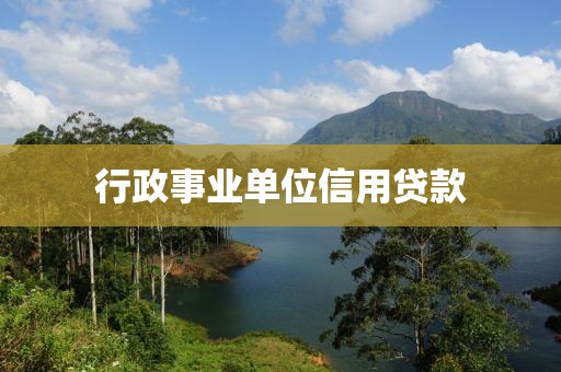 行政事业单位信用贷款