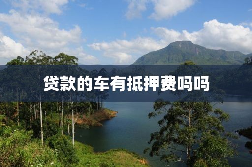 贷款的车有抵押费吗吗