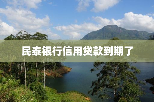 民泰银行信用贷款到期了