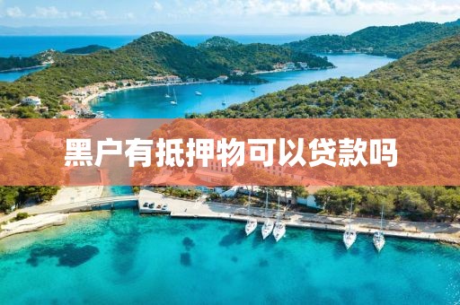 黑户有抵押物可以贷款吗