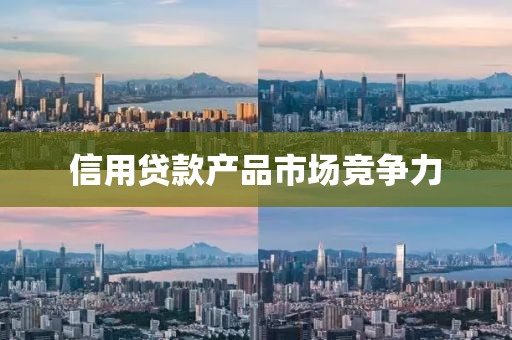 信用贷款产品市场竞争力