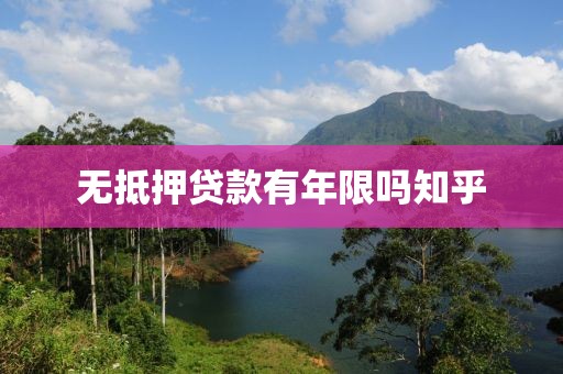 无抵押贷款有年限吗知乎