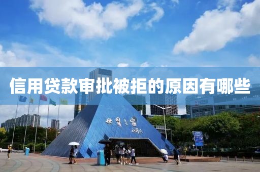 信用贷款审批被拒的原因有哪些