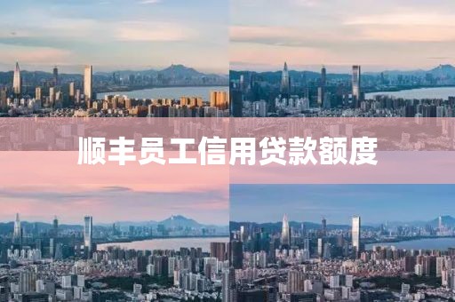 顺丰员工信用贷款额度
