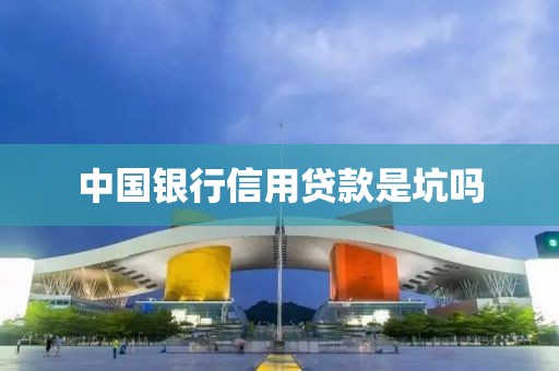 中国银行信用贷款是坑吗