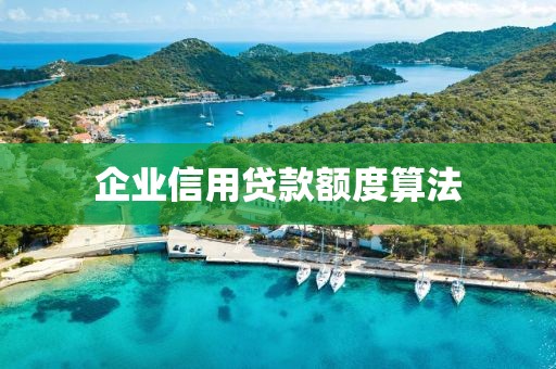 企业信用贷款额度算法