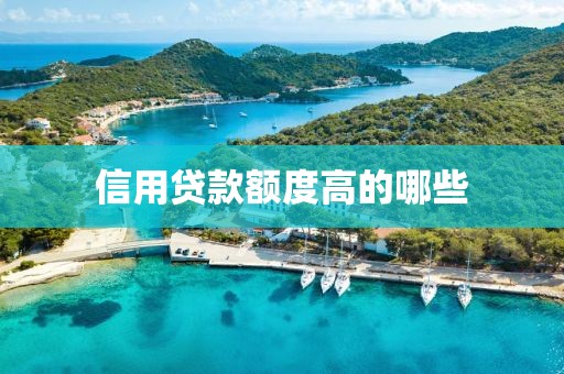 信用贷款额度高的哪些