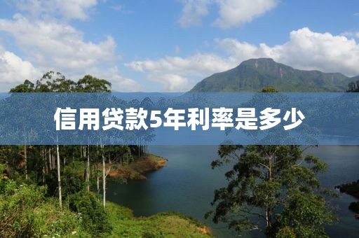 信用贷款5年利率是多少