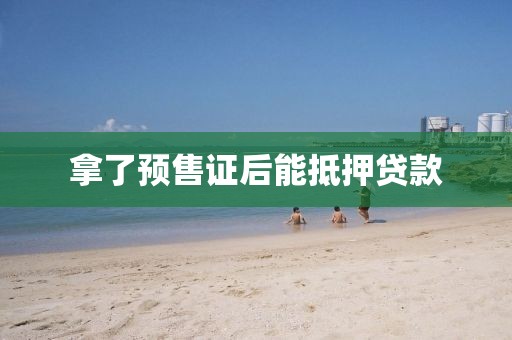 拿了预售证后能抵押贷款
