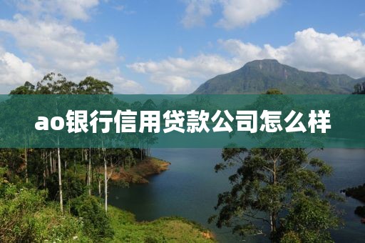 ao银行信用贷款公司怎么样