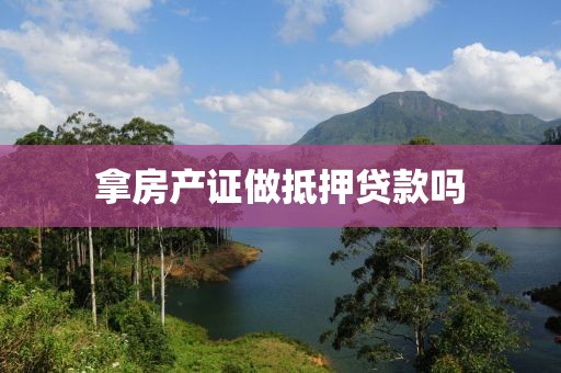 拿房产证做抵押贷款吗