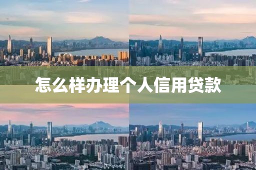 怎么样办理个人信用贷款