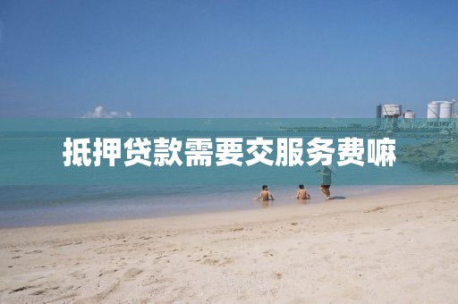 抵押贷款需要交服务费嘛