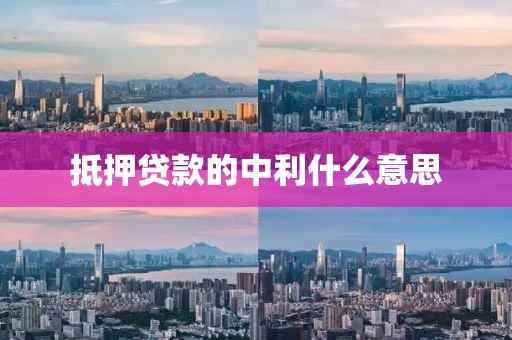 抵押贷款的中利什么意思