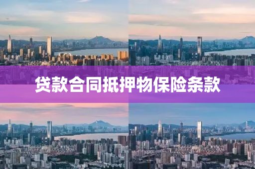 贷款合同抵押物保险条款