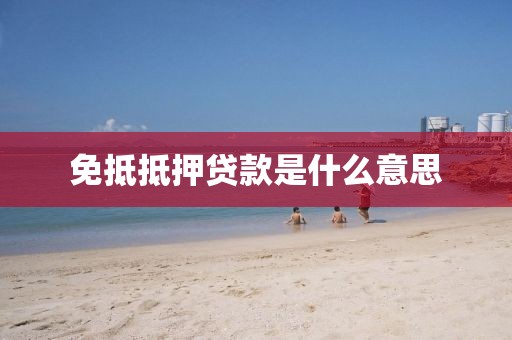 免抵抵押贷款是什么意思