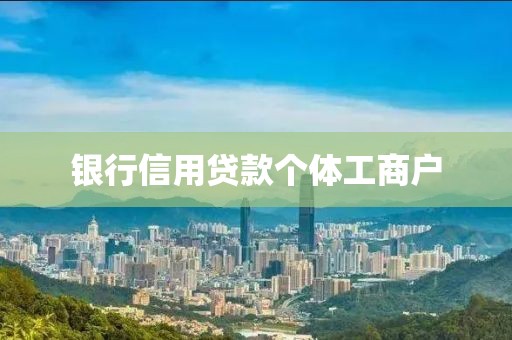 银行信用贷款个体工商户