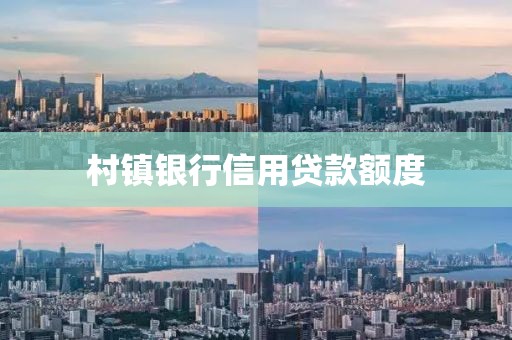 村镇银行信用贷款额度