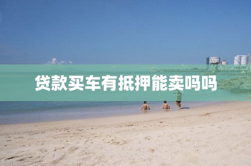 贷款买车有抵押能卖吗吗