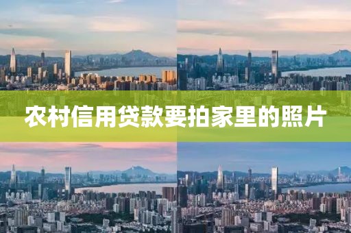 农村信用贷款要拍家里的照片