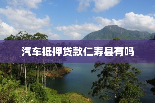汽车抵押贷款仁寿县有吗