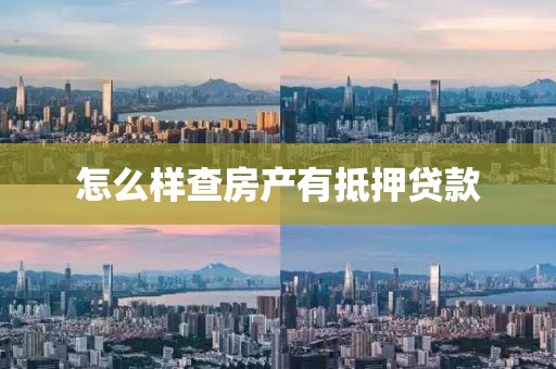 怎么样查房产有抵押贷款