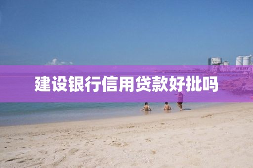建设银行信用贷款好批吗