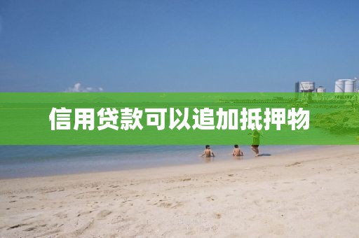 信用贷款可以追加抵押物