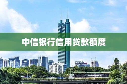 中信银行信用贷款额度