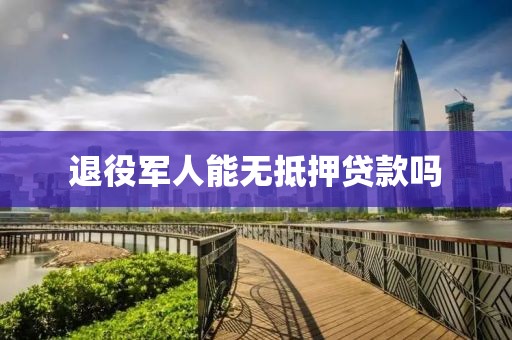 退役军人能无抵押贷款吗